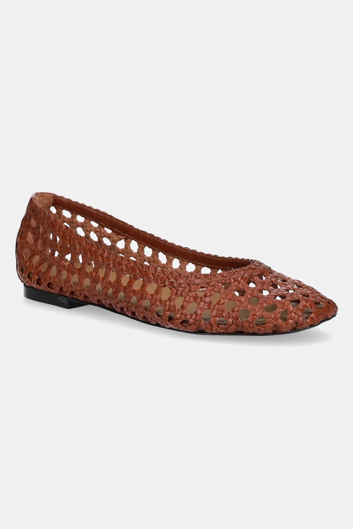 Billi Bi Kožené baleríny Billi Bi hnědá A8670.Cognac