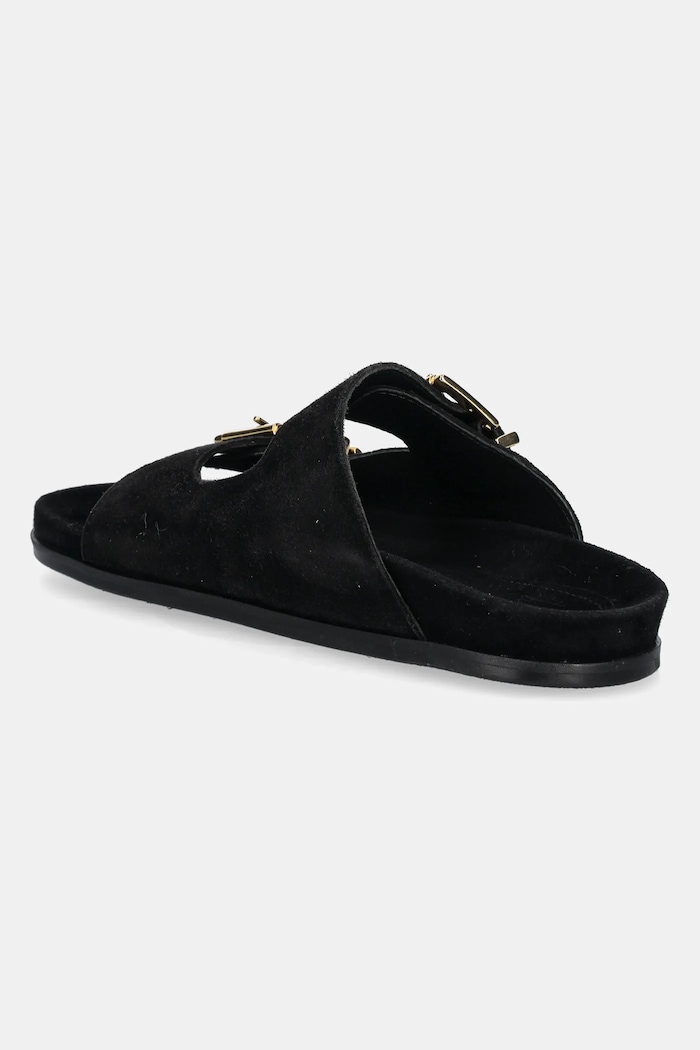 Scarpe Billi Bi ciabatte slide in camoscio A8621.Black nero