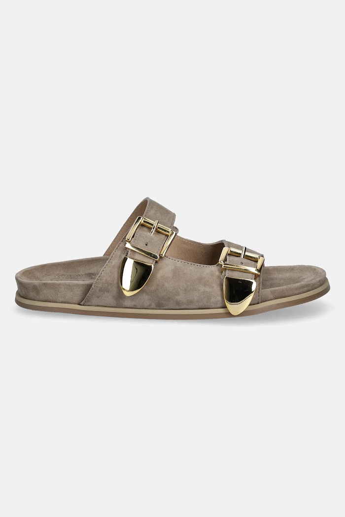 Велурени чехли Billi Bi A8621.Beige бежов SS25