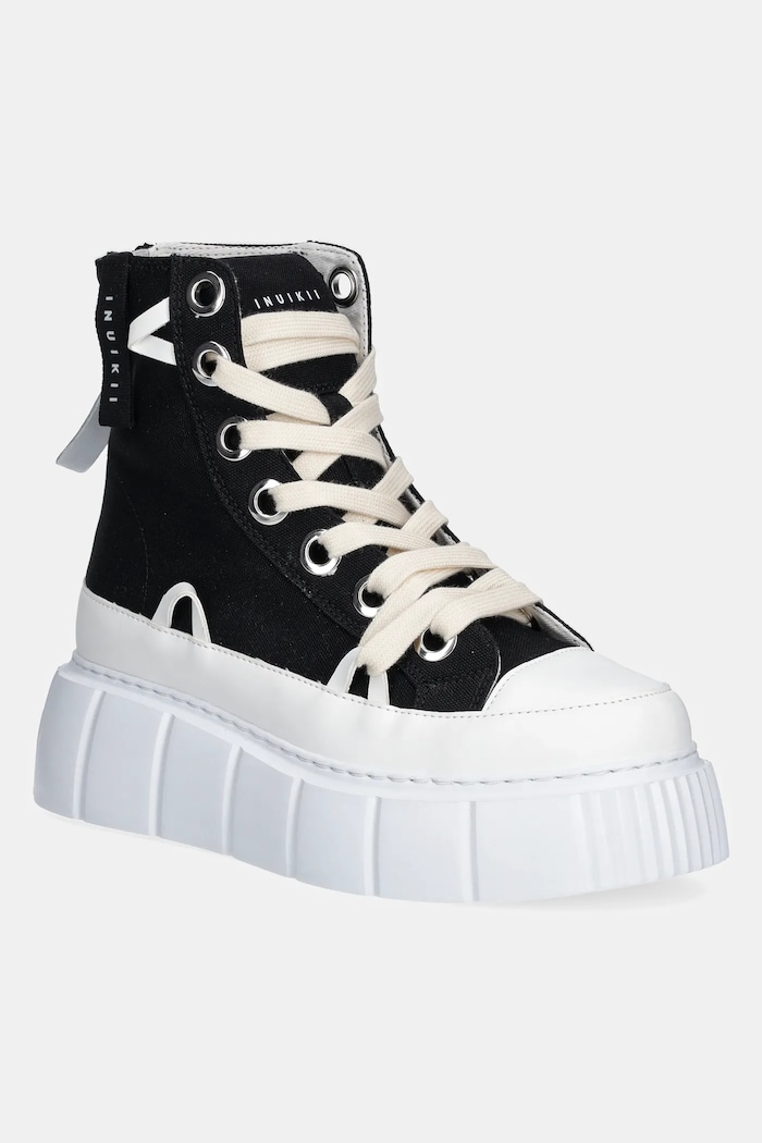 Inuikii trampki Matilda Canvas High platforma czarny 1001.002.0012.000