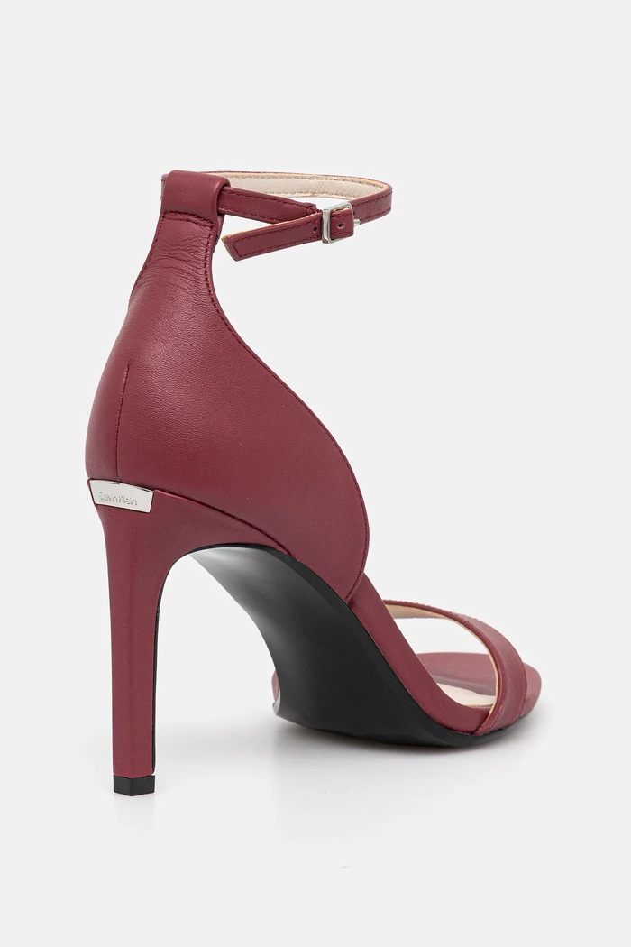 Obuwie Calvin Klein sandały HEEL SANDAL 90 - LTH HW0HW02337 bordowy