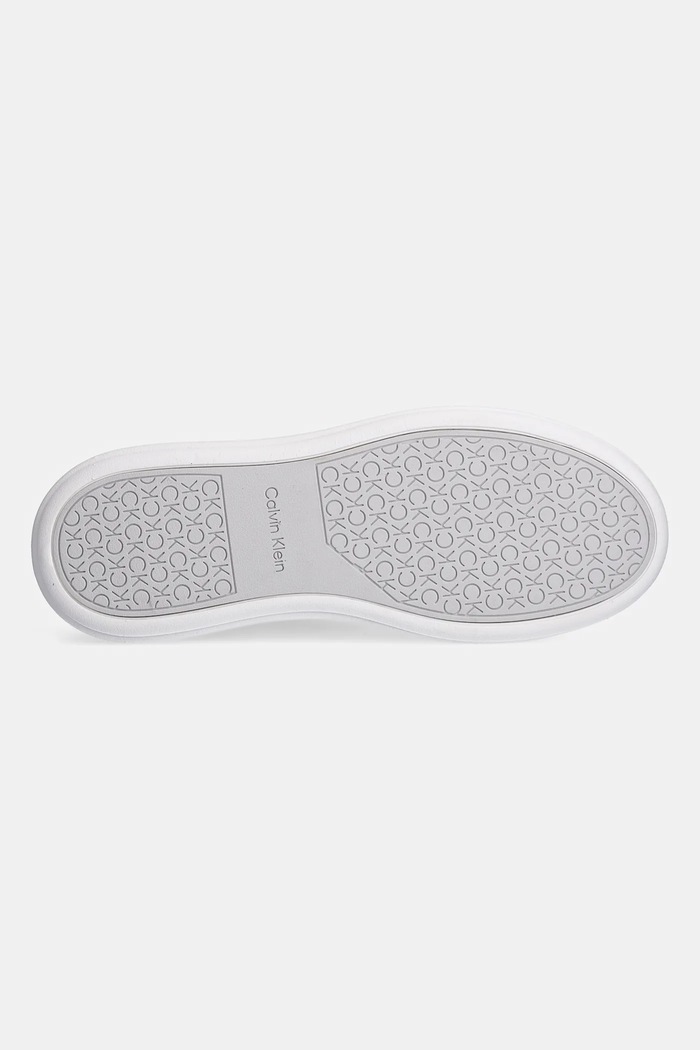 Δερμάτινα sneakers Calvin Klein CUPSOLE LACE UP - SUEDE BT HW0HW02404 λευκό