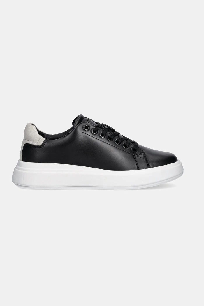 Kožené sneakers boty Calvin Klein CUPSOLE LACE UP - SUEDE BT HW0HW02404 černá SS25