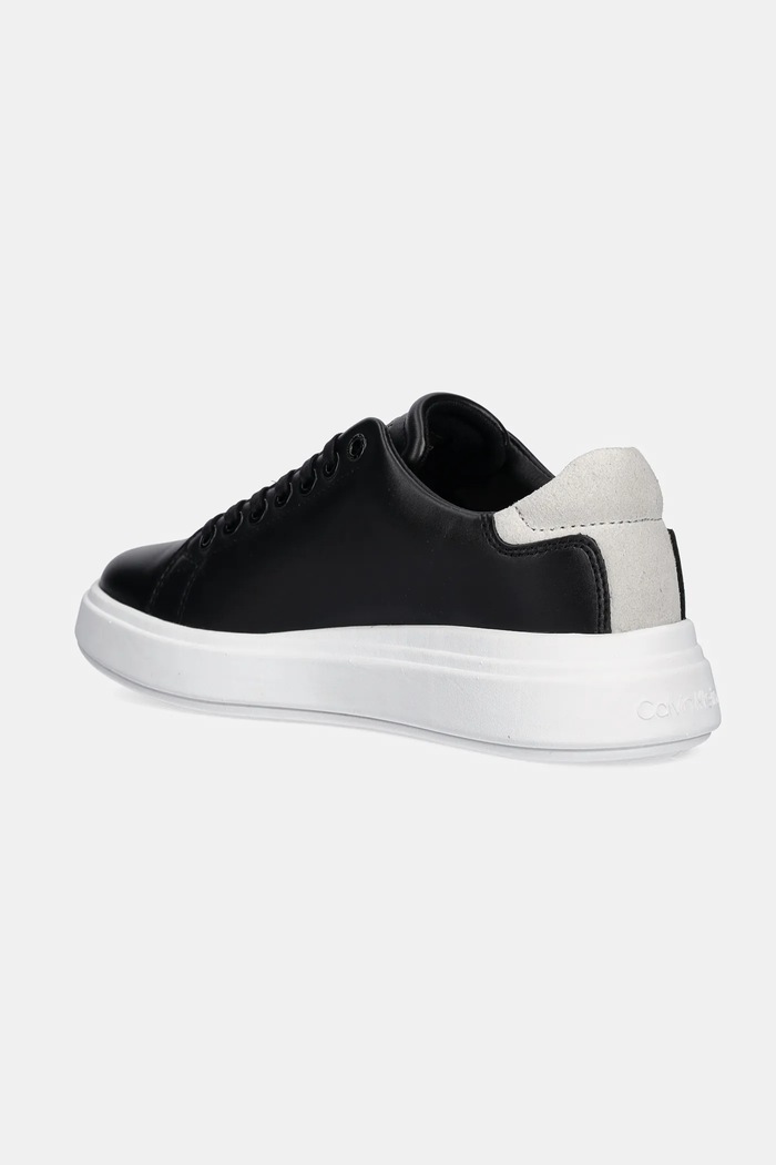 Boty Kožené sneakers boty Calvin Klein CUPSOLE LACE UP - SUEDE BT HW0HW02404 černá