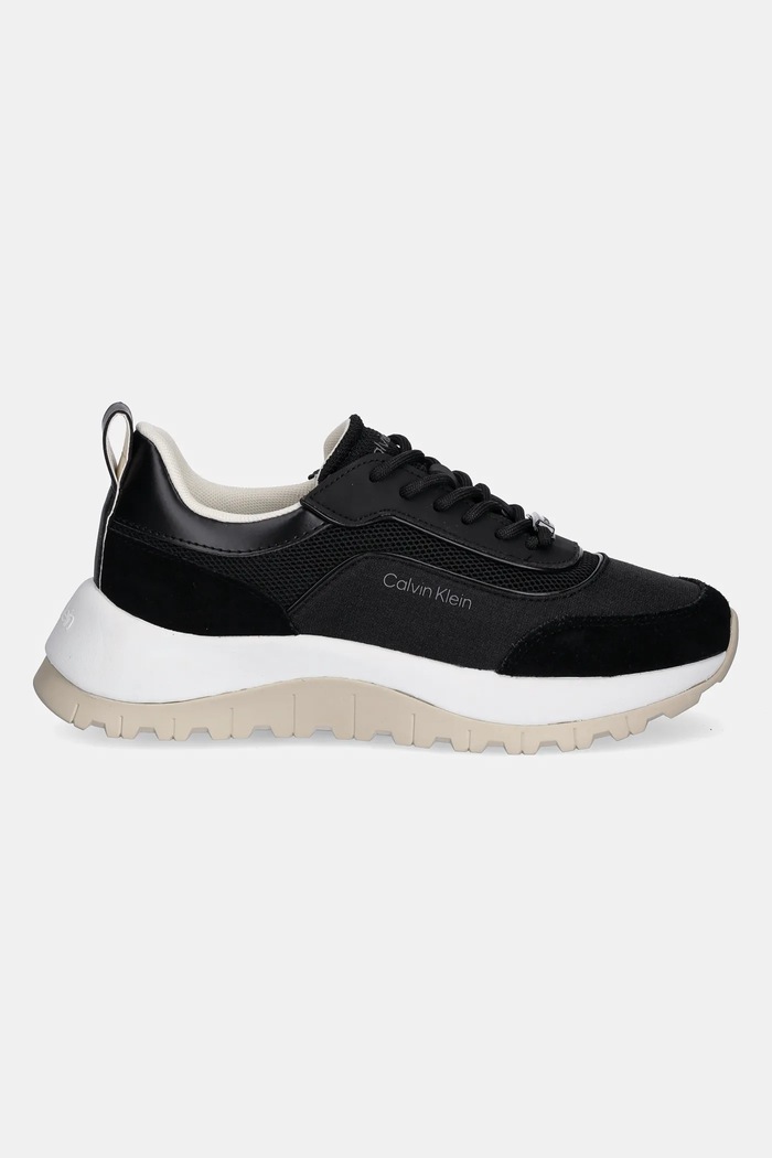 Calvin Klein Sneakersy RUNNER LACE UP MESH MIX HW0HW02487 czarny SS25