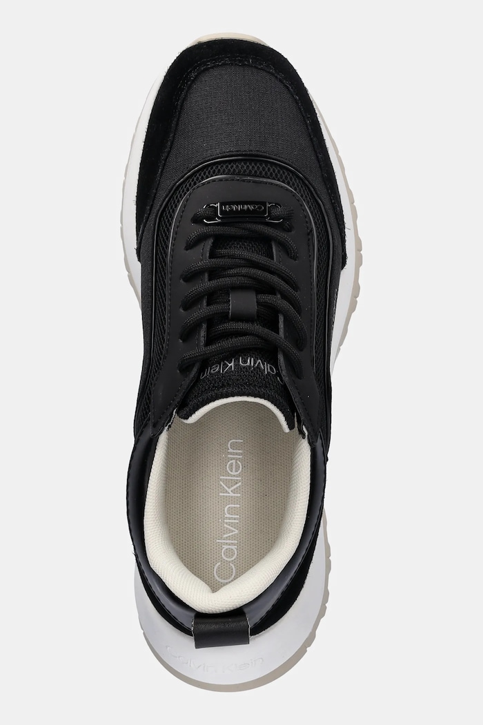 Sneakersy RUNNER LACE UP MESH MIX Calvin Klein HW0HW02487 czarny