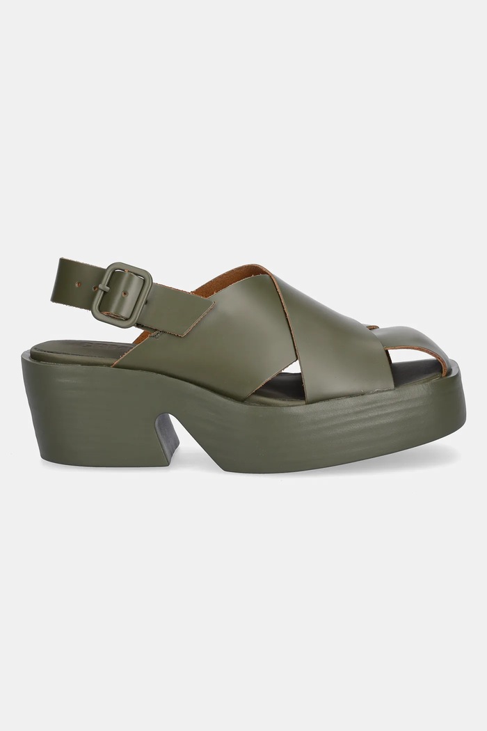 Δερμάτινα πέδιλα Camper Billie K201725.002 πράσινο SS25