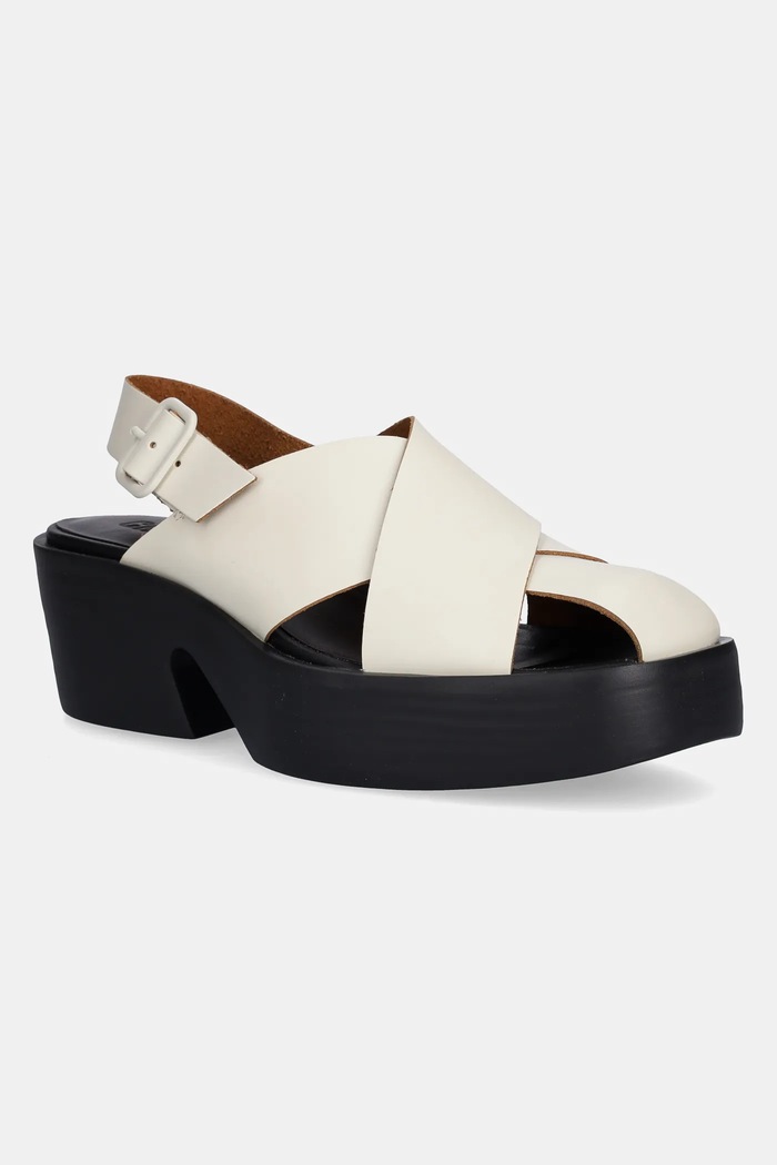 Kožené sandály Camper Billie sloupkový béžová K201725.003