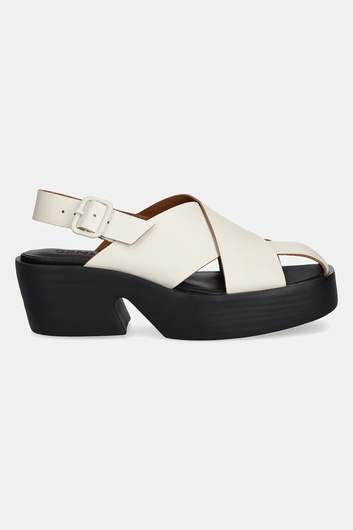 Kožené sandály Camper Billie K201725.003 béžová SS25
