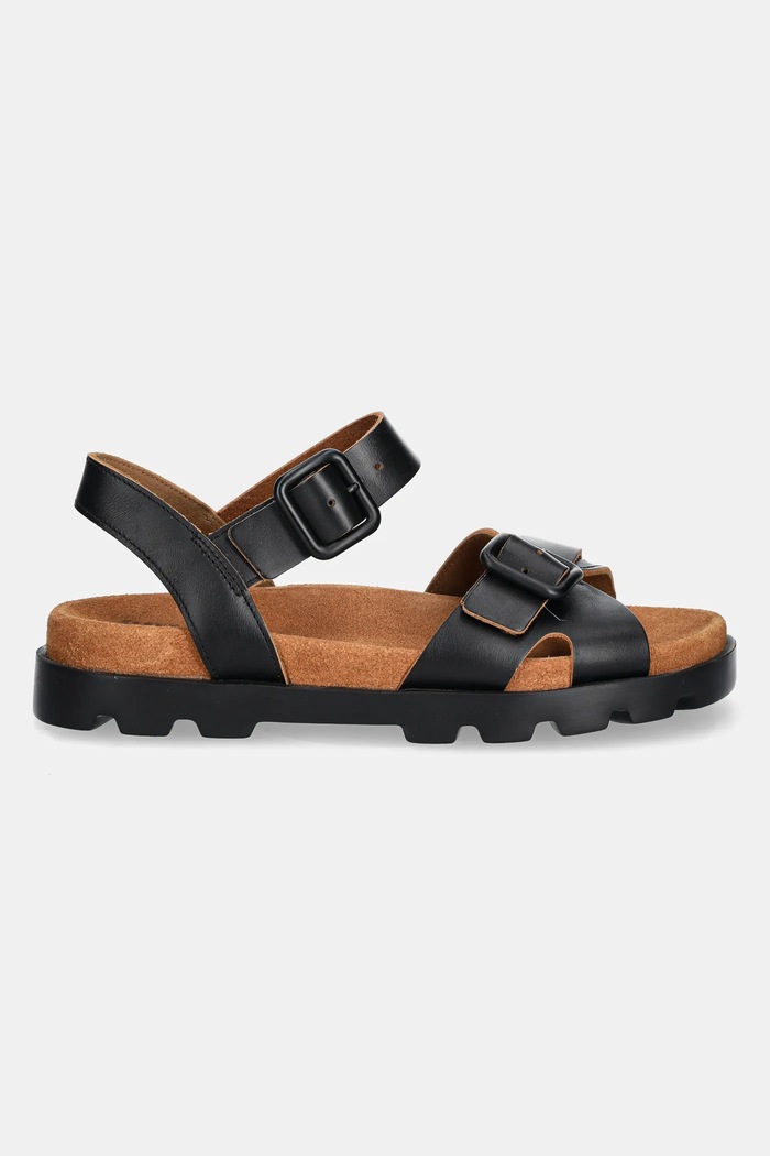 Camper bőr szandál Brutus Sandal K201768.001 fekete SS26