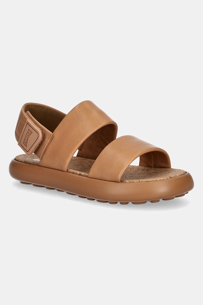 Usnjeni sandali Camper Pelotas Flota Sandal Ravna rjava K201772.004