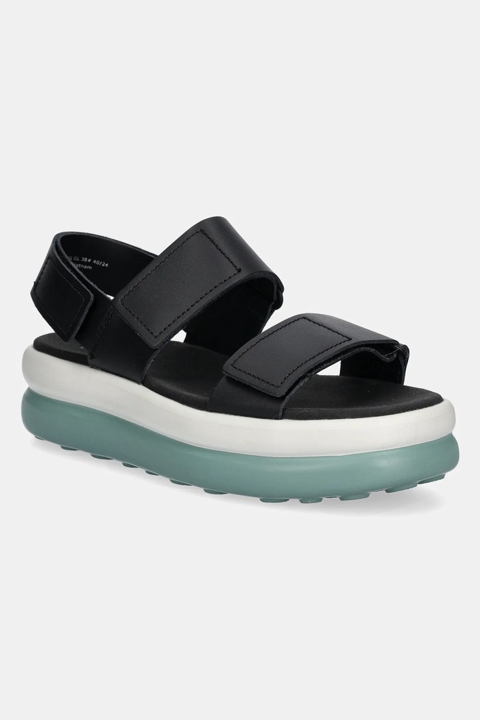 Camper sandały skórzane Pelotas Flota Up 5-8 cm czarny K201728.005