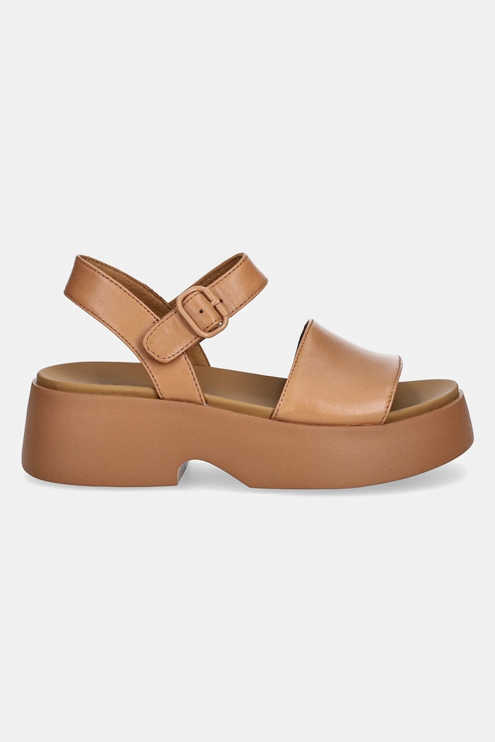 Kožené sandále Camper Tasha K201659.009 hnedá SS26