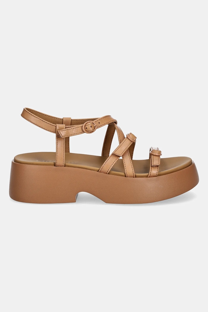Кожени сандали Camper Tasha K201713.002 кафяв SS25