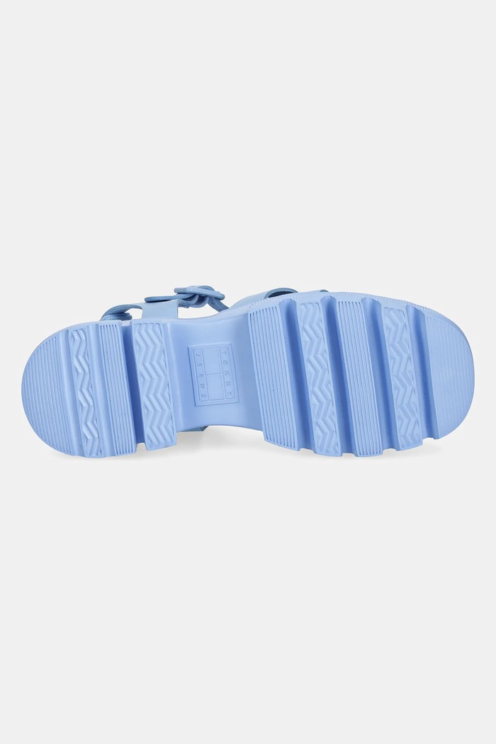 Tommy Jeans sandały skórzane FISHERMAN SANDAL EN0EN02751 niebieski