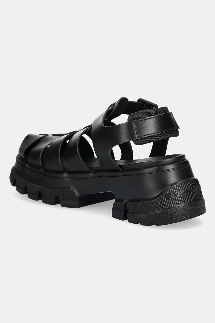 Boty Kožené sandály Tommy Jeans FISHERMAN SANDAL EN0EN02751 černá