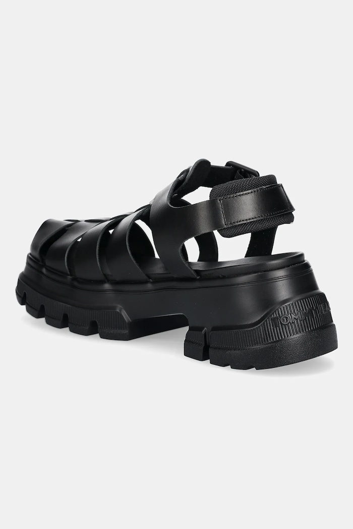 Boty Kožené sandály Tommy Jeans FISHERMAN SANDAL EN0EN02751 černá