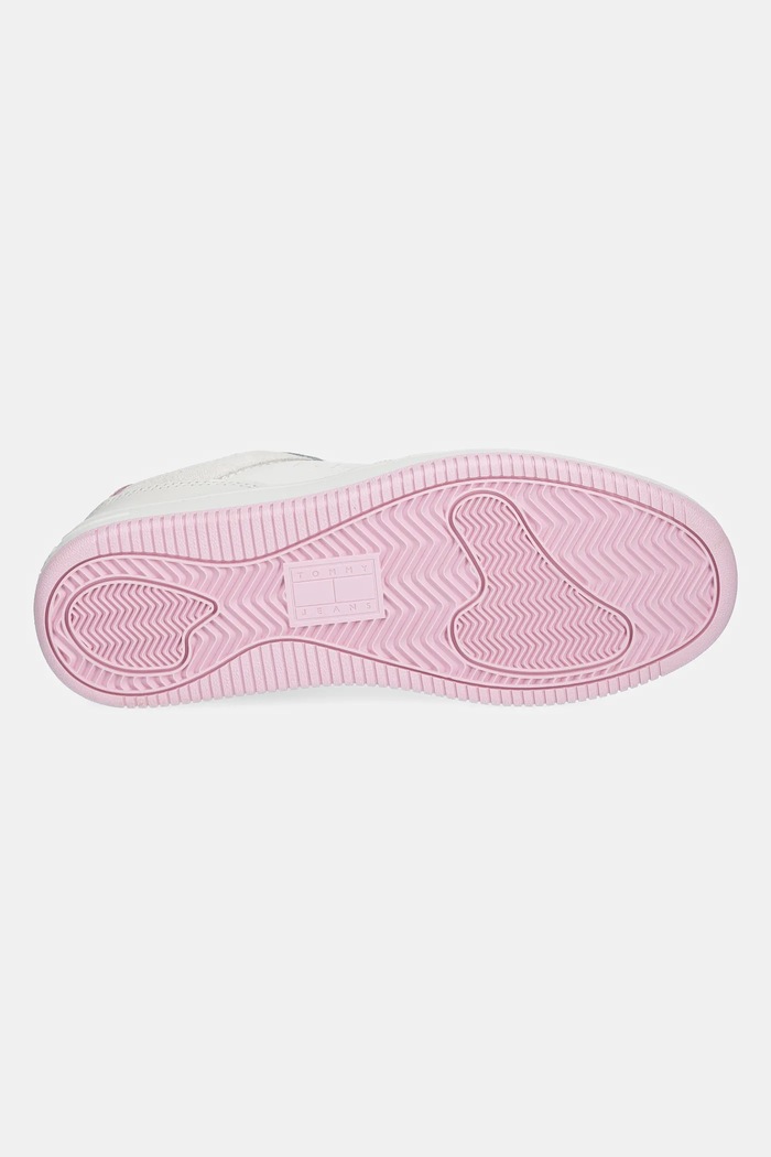 Sneakers boty Tommy Jeans RETRO BASKET WASHED SUEDE EN0EN02773 bílá