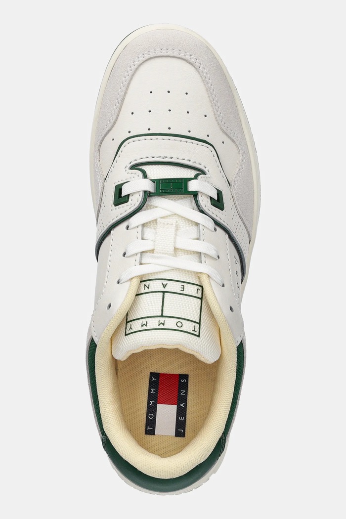 Tommy Jeans sneakersy RETRO BASKET WASHED SUEDE beżowy EN0EN02773