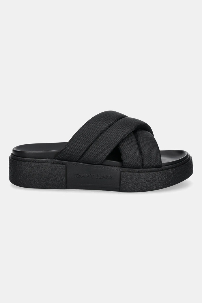 Šľapky Tommy Jeans FLATFORM SANDAL EN0EN02775 čierna SS25