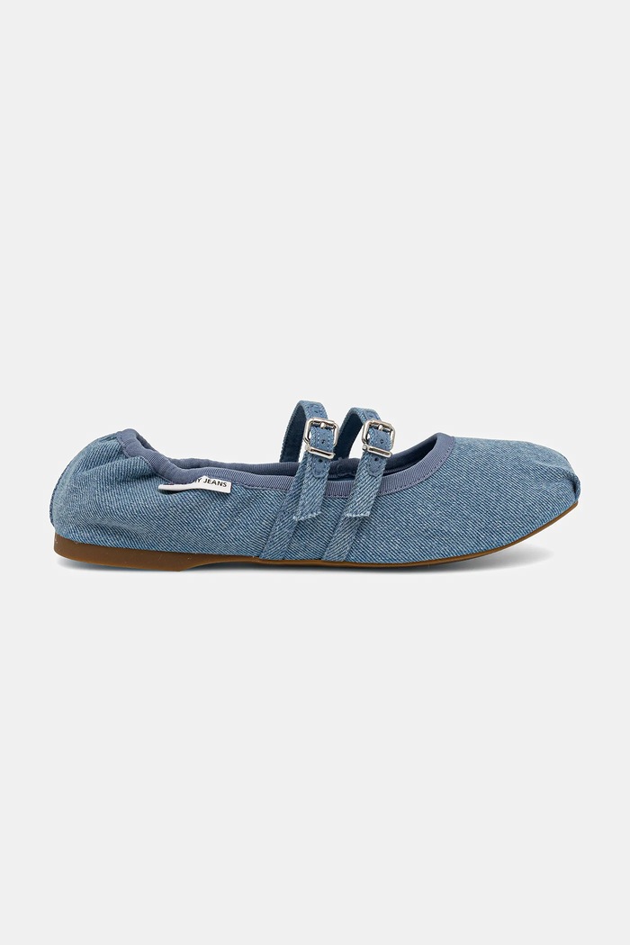 Balerinke Tommy Jeans BALLERINA DENIM EN0EN02782 plava SS25