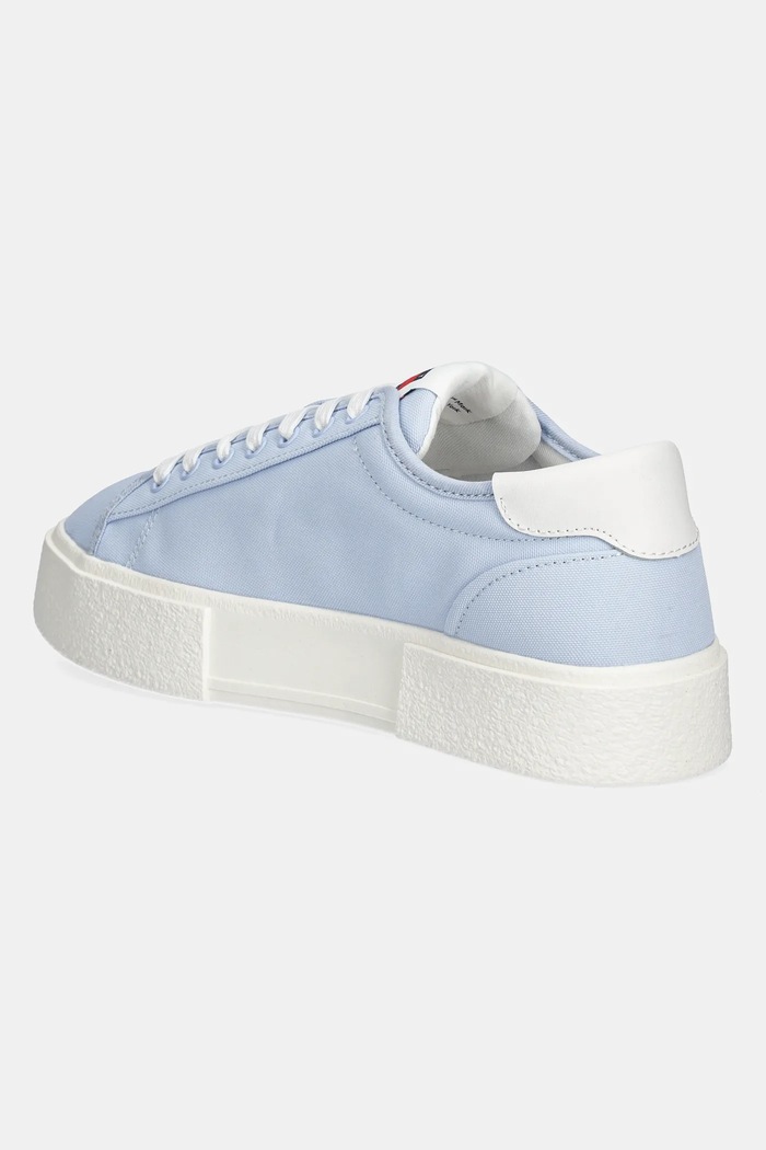 Obuwie Tommy Jeans sneakersy FLATFORM CANVAS SNEAKER EN0EN02792 niebieski
