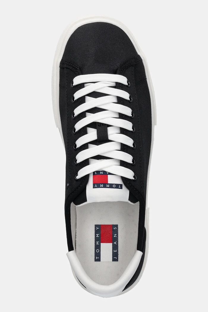 Sneakers Tommy Jeans FLATFORM CANVAS SNEAKER μαύρο EN0EN02792