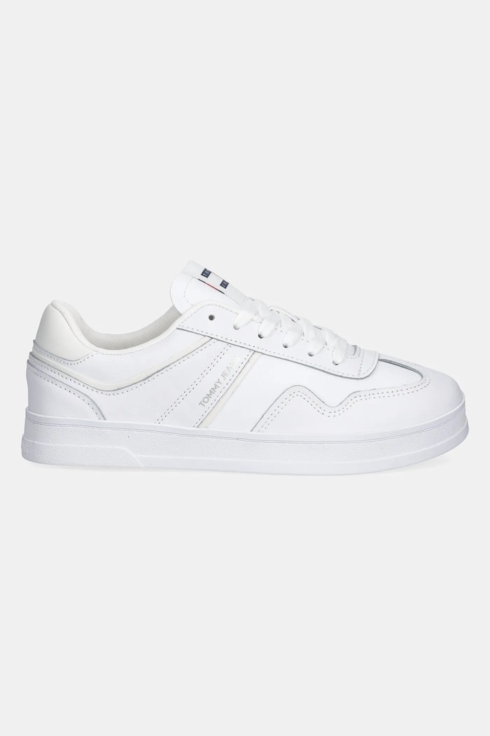 Kožené sneakers boty Tommy Jeans THE GREENWICH LEATHER EN0EN02794 bílá SS25