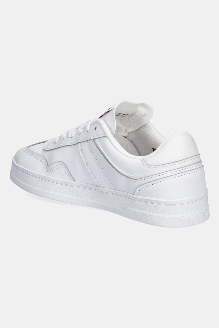 Boty Kožené sneakers boty Tommy Jeans THE GREENWICH LEATHER EN0EN02794 bílá