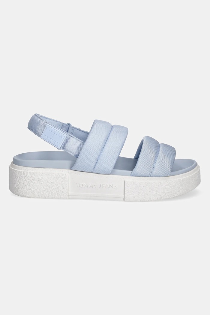 Πέδιλα Tommy Jeans FLATFORM SANDAL EN0EN02802 μπλε SS25