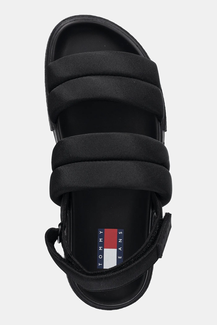 Sandále Tommy Jeans FLATFORM SANDAL čierna EN0EN02802