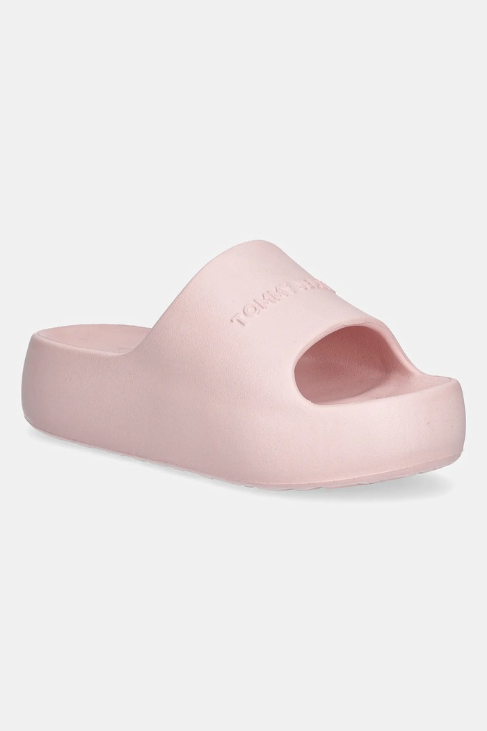 Tommy Jeans ciabatte slide CHUNKY POOL SLIDE ESS platform rosa EN0EN02879