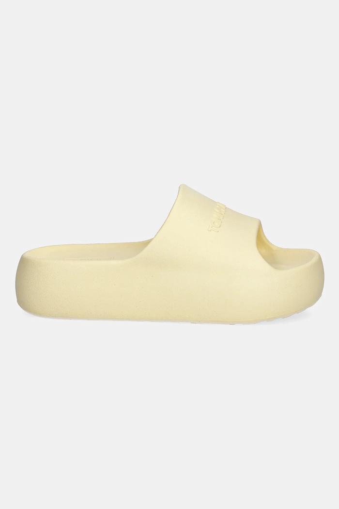 Tommy Jeans papuci CHUNKY POOL SLIDE ESS EN0EN02879 galben SS25