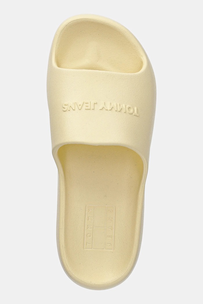 Tommy Jeans papuci CHUNKY POOL SLIDE ESS galben EN0EN02879