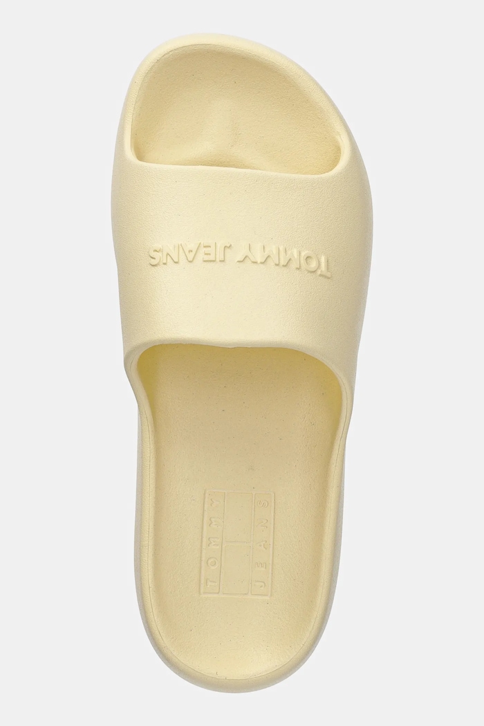 Tommy Jeans papuci CHUNKY POOL SLIDE ESS galben EN0EN02879