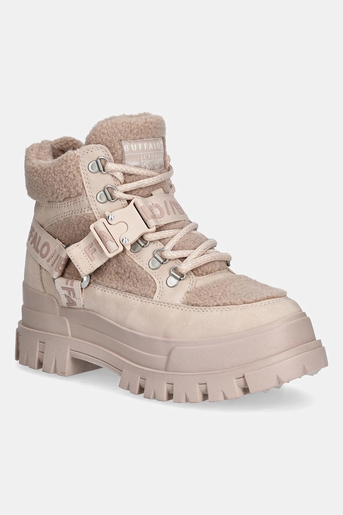 Buffalo Botki Aspha Com Mid Warm beżowy 1622564.ROS