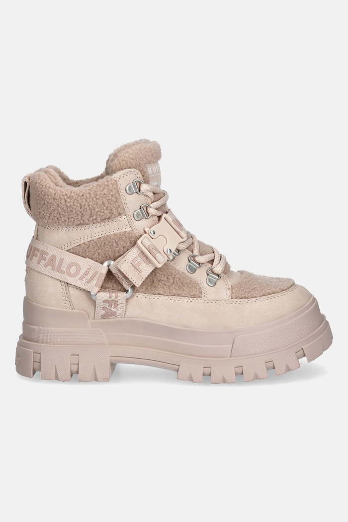 Buffalo Botki Aspha Com Mid Warm 1622564.ROS beżowy SS25