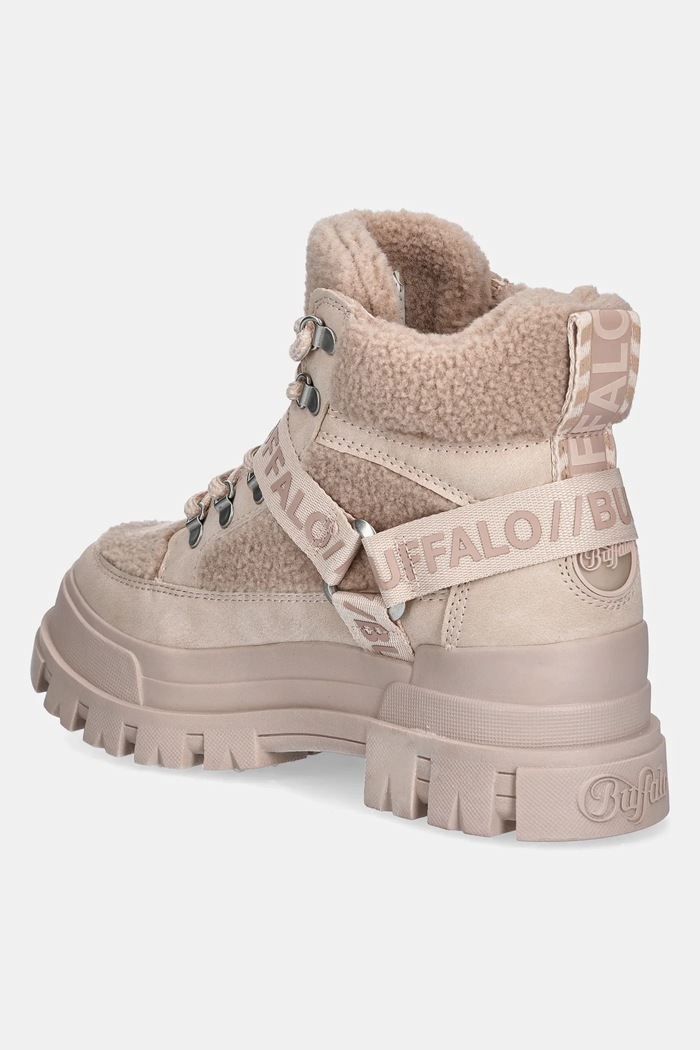 Obuwie Buffalo Botki Aspha Com Mid Warm 1622564.ROS beżowy