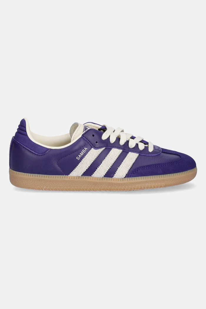 Kožené tenisky adidas Originals Samba OG JI2736 fialová SS25