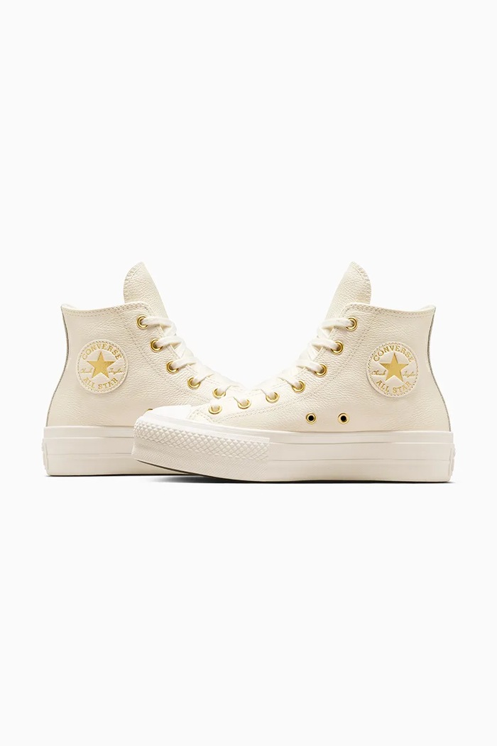 Kožené tenisky Converse Chuck Taylor All Star Lift biela A12764C