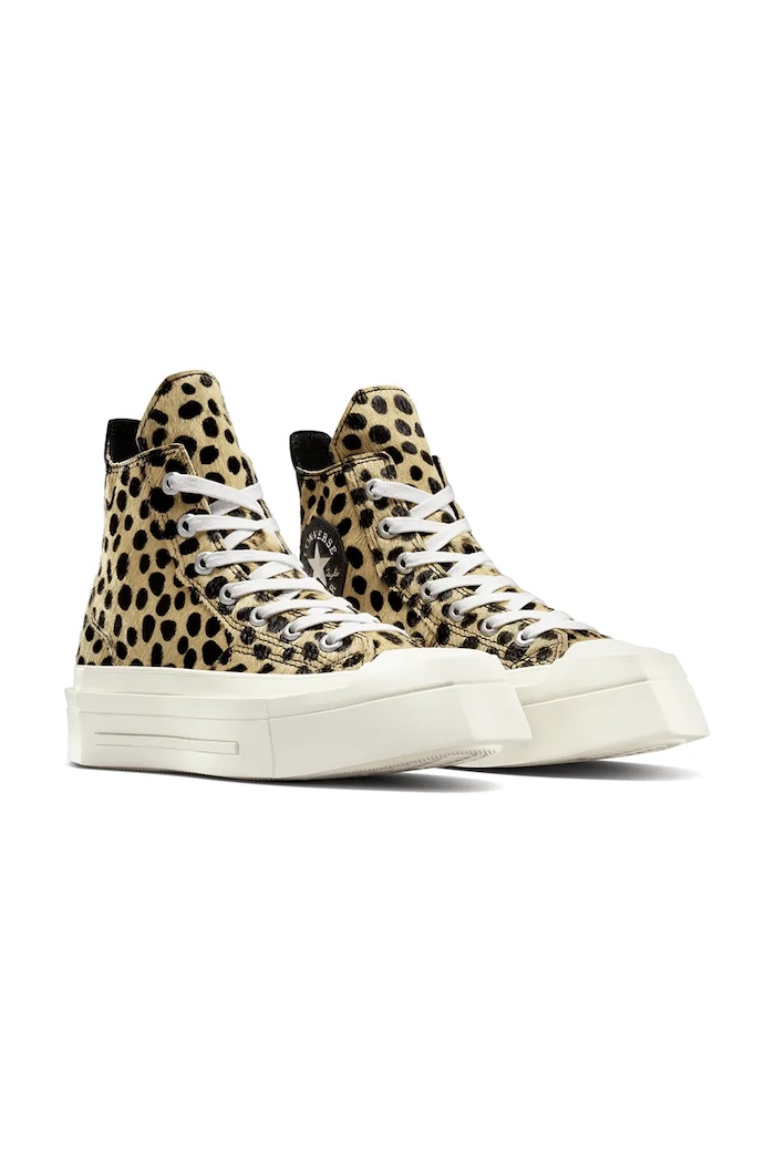 Converse tenisi de piele Chuck 70 De Luxe Heel Squared A12814C bej SS25