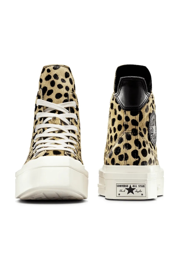 Încălțăminte Converse tenisi de piele Chuck 70 De Luxe Heel Squared A12814C bej