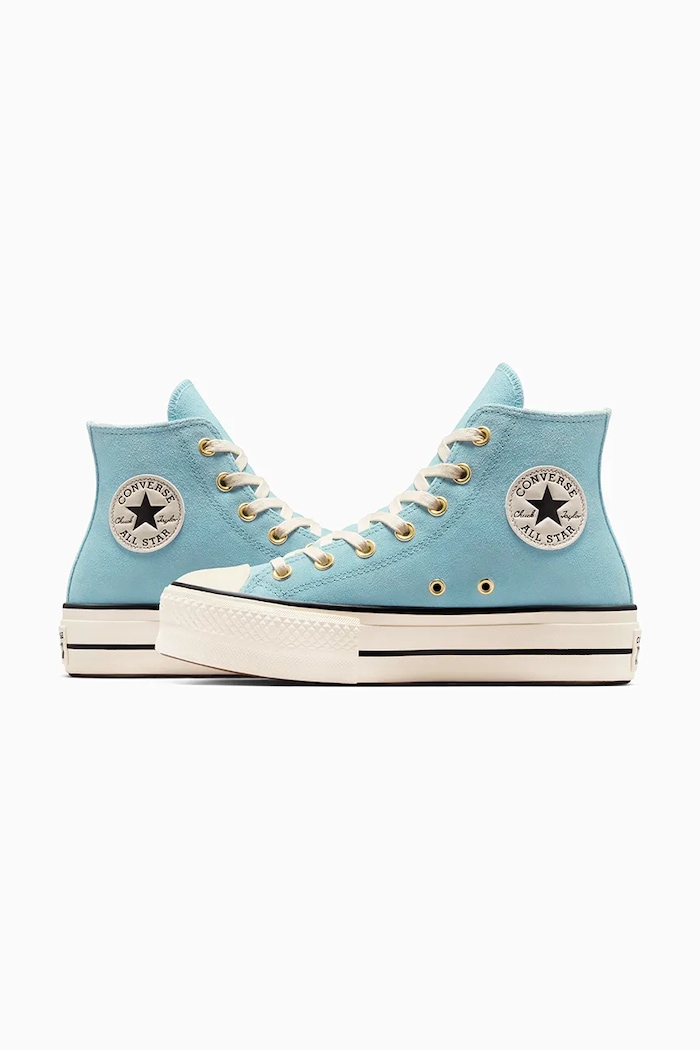 Converse trampki zamszowe Chuck Taylor All Star Lift turkusowy A13824C