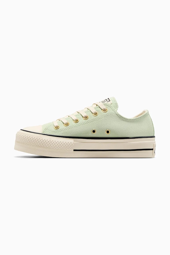 Велурени кецове Converse Chuck Taylor All Star Lift A13825C зелен