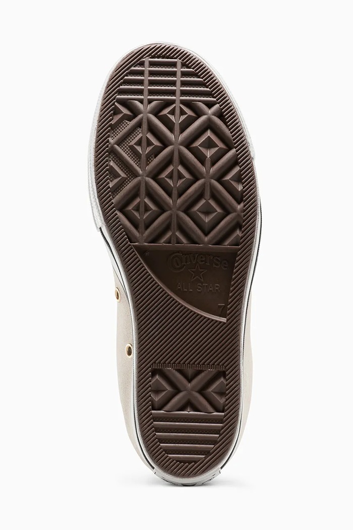 Converse teniși din piele întoarsă Chuck 70 Wedge A13833C bej