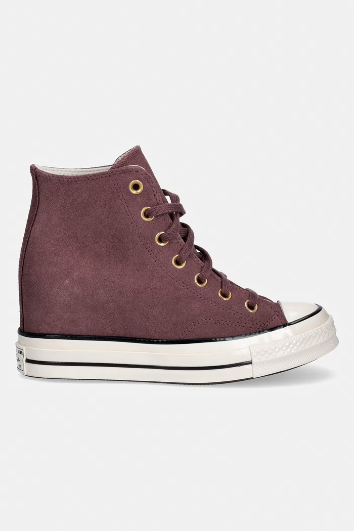 Converse Chuck 70 Wedge trampki damskie zamszowe A13834C fioletowy SS25