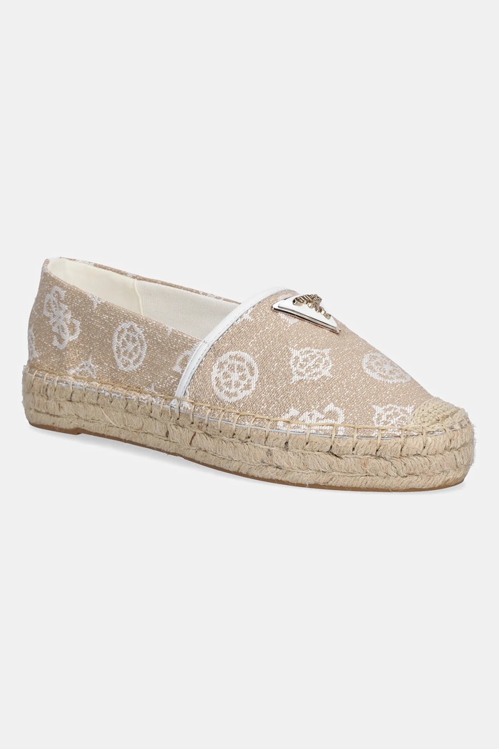 Espadrilky Guess JOLANDON bez podpatku béžová FLJDNN.FAL14.NATWH