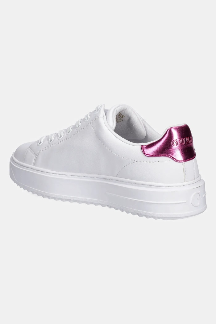 Boty Kožené sneakers boty Guess DENESA12 FLJD12.LEA12.WHIMA bílá