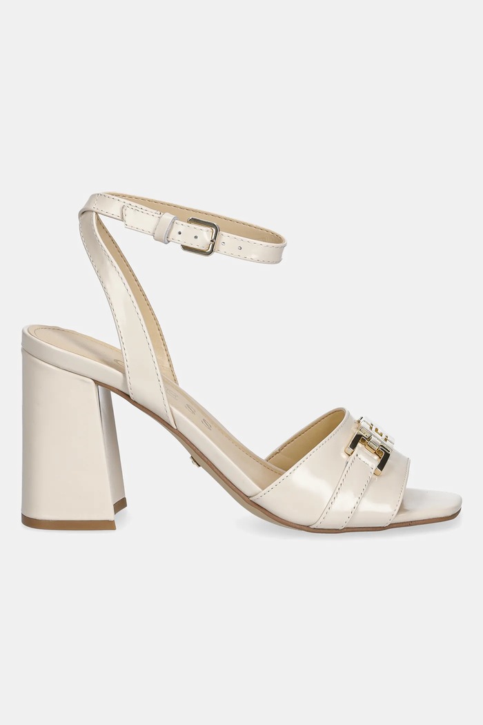 Kožené sandále Guess GRATO FLJGRT.LEA03.CREAM béžová SS26