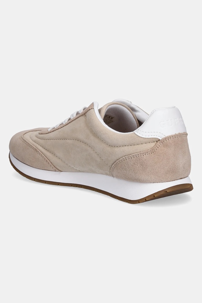 Обувки Велурени маратонки Guess JOGGIN2 FLJJO2.LEA12.TAUPE бежов